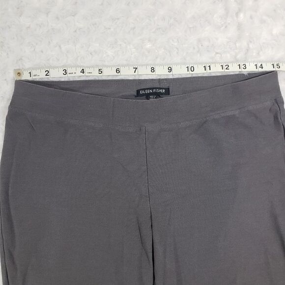 Eileen Fisher grey small viscose stretch legging pants - Picture 3 of 8
